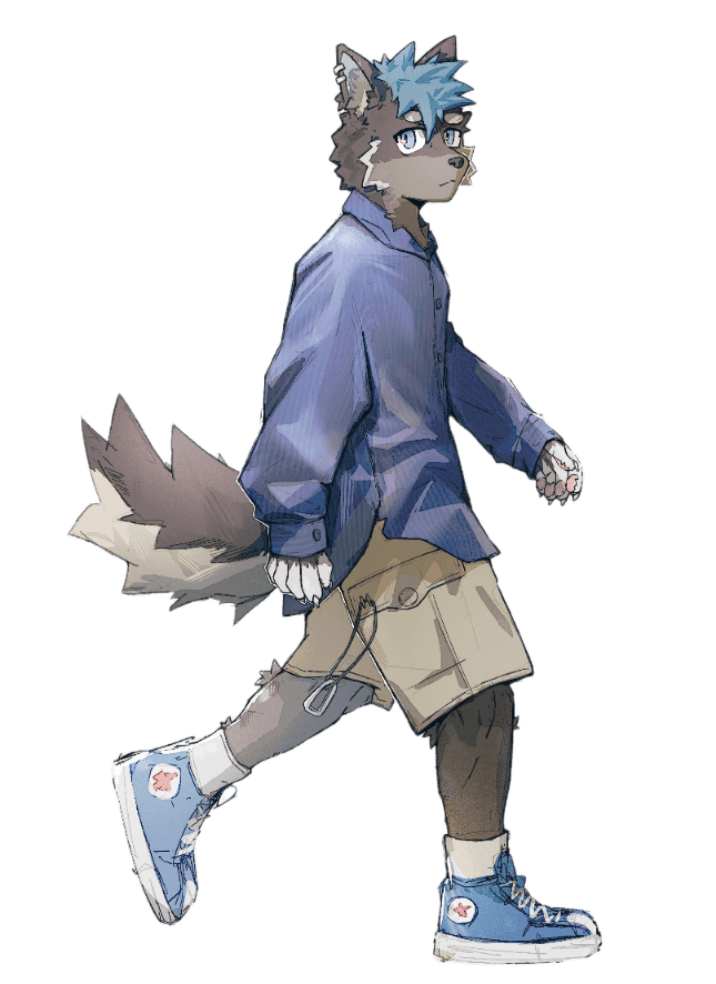 Tito_XD original character walking by artist Frankuwu